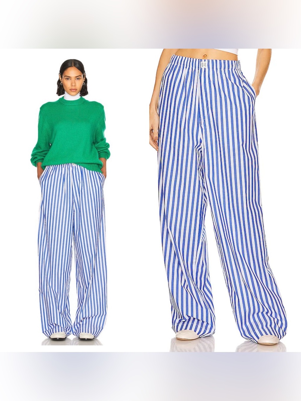 HELSA Cotton Poplin Stripe Pajama Pant